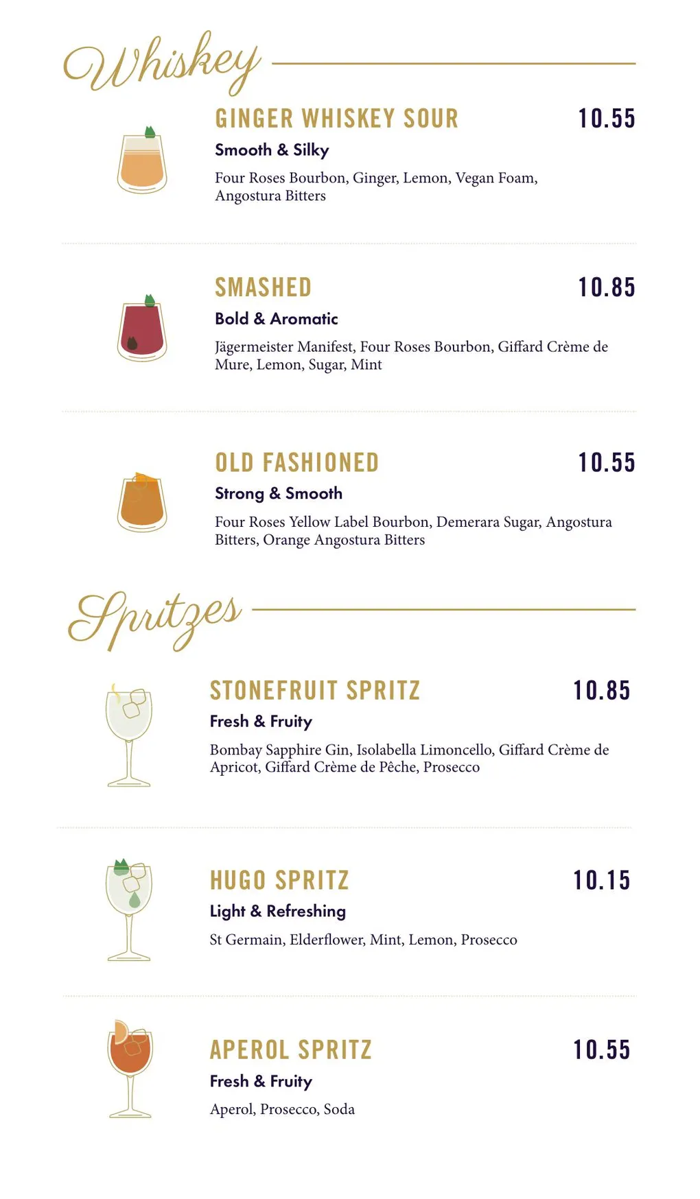 Dirty Martini menu, page 10