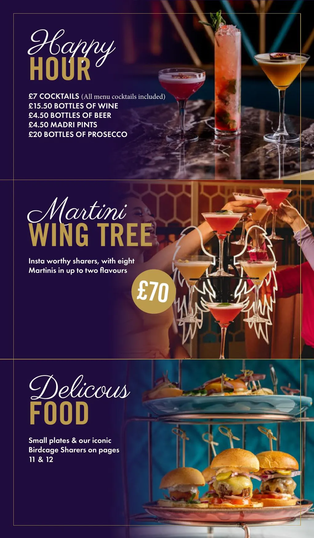 Dirty Martini menu, page 5