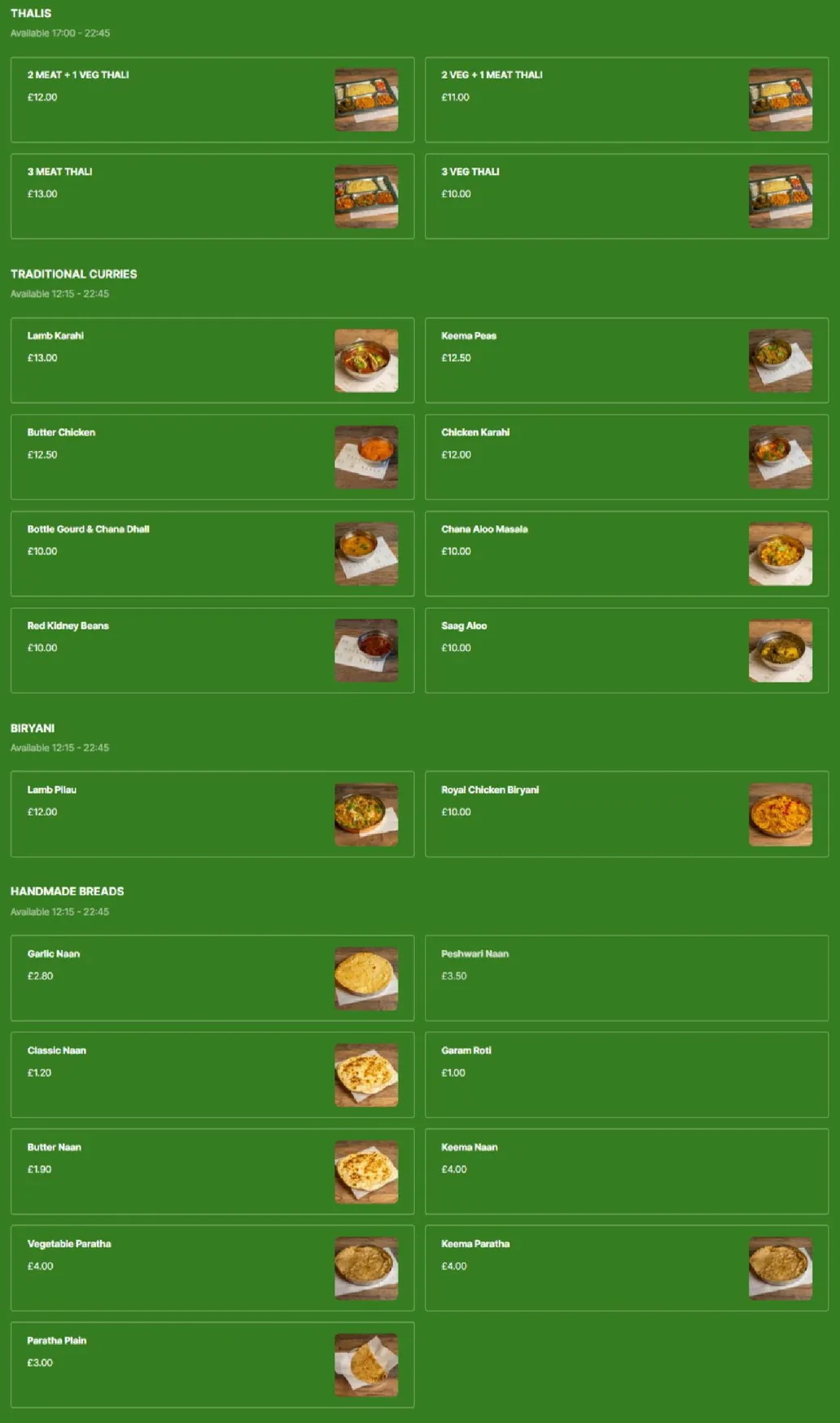 KAANA Canteen menu, page 2