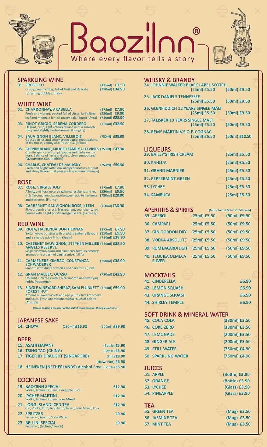 BaoziInn menu, page 2