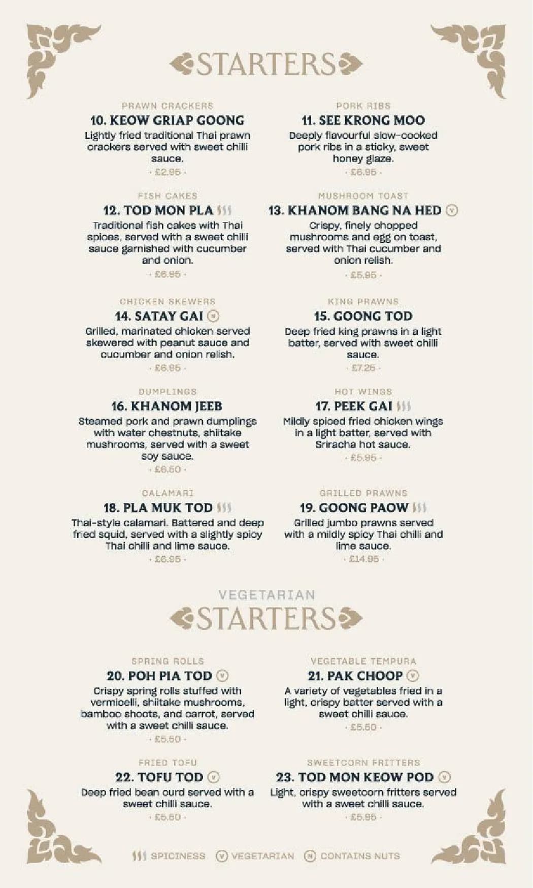 Praya Thai menu, page 4