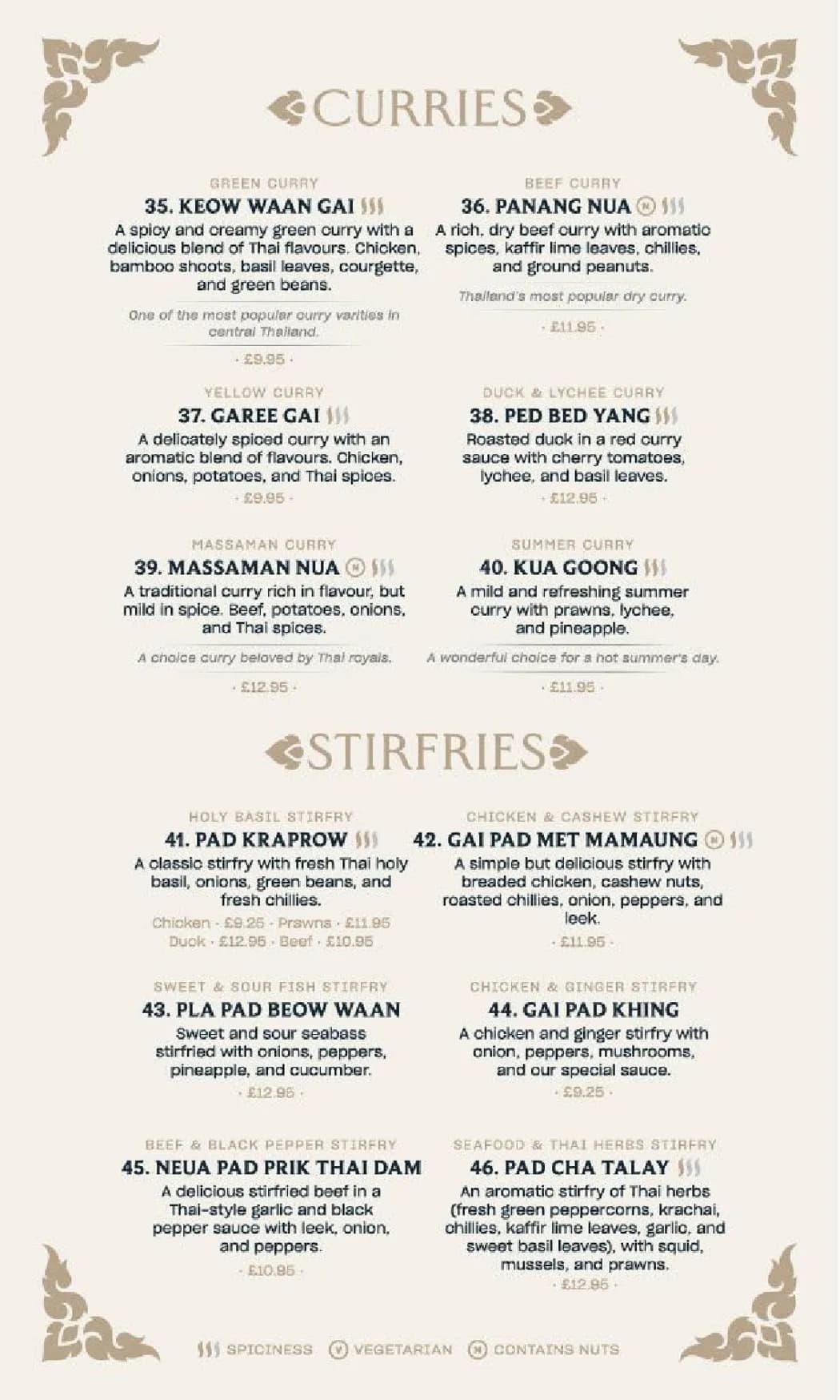 Praya Thai menu, page 6