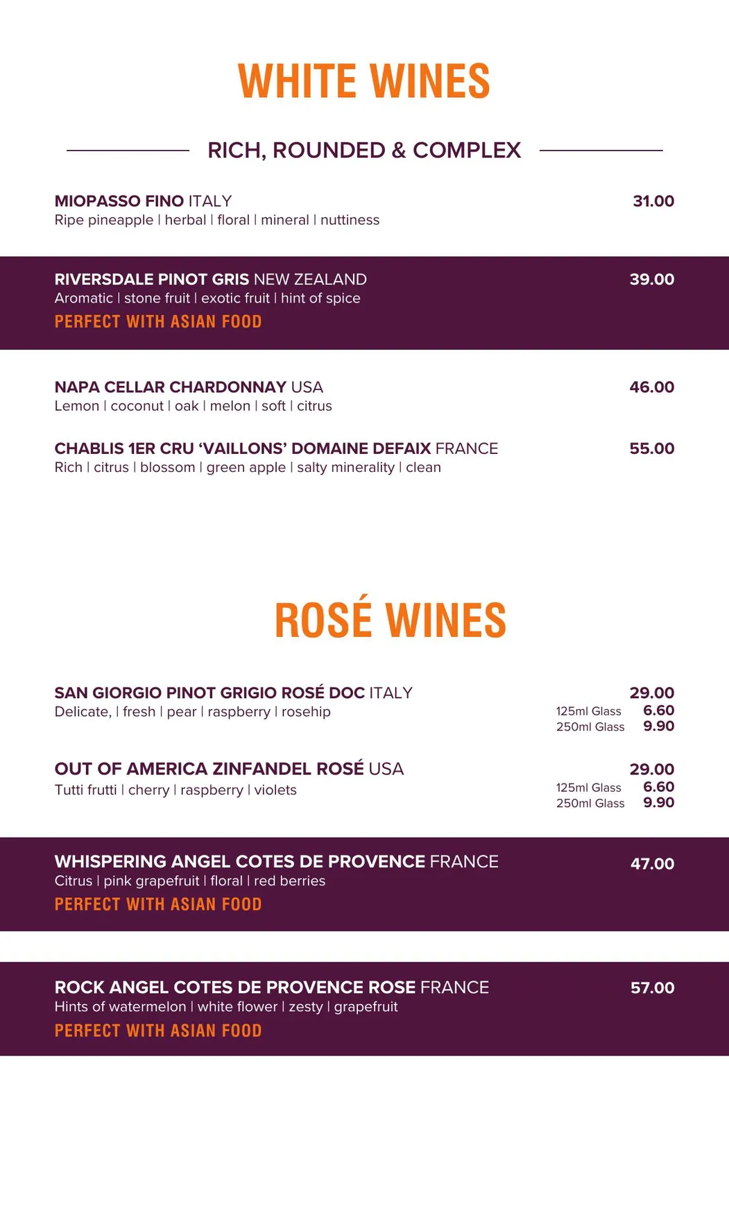 Matou Pan Asian Restaurant menu, page 6