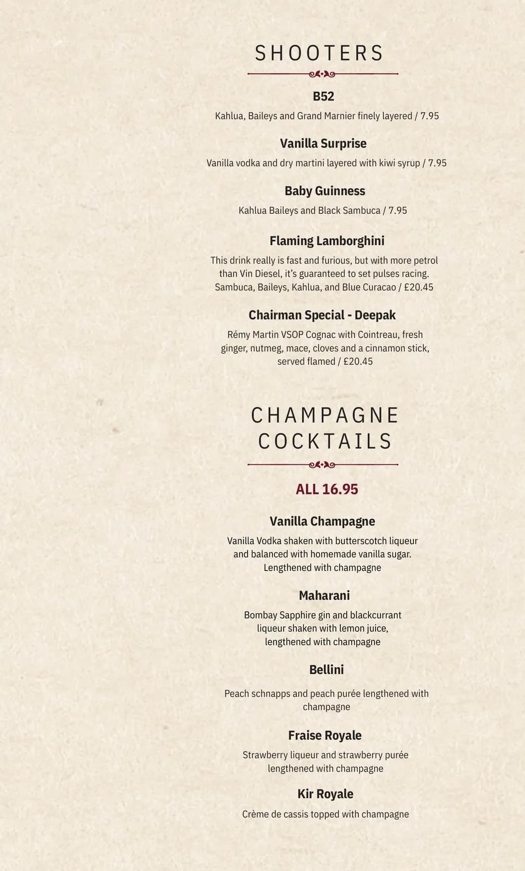 Asha's menu, page 23