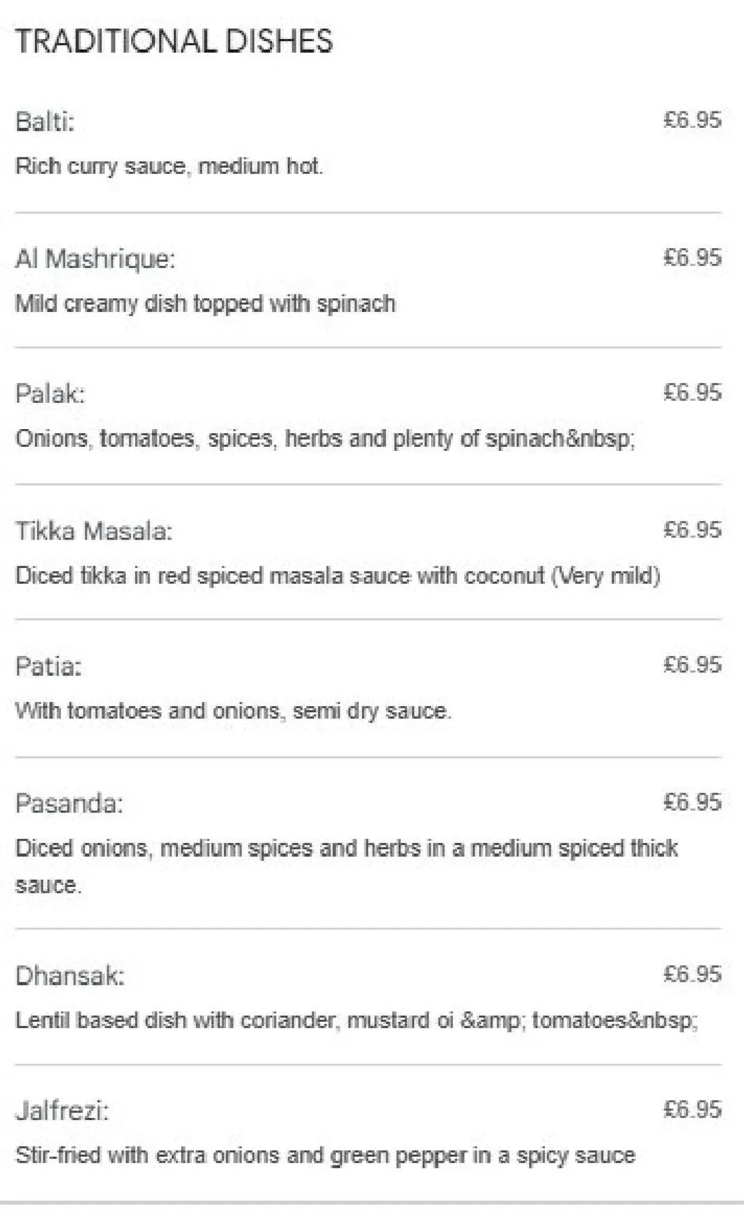 Andaaz menu, page 7