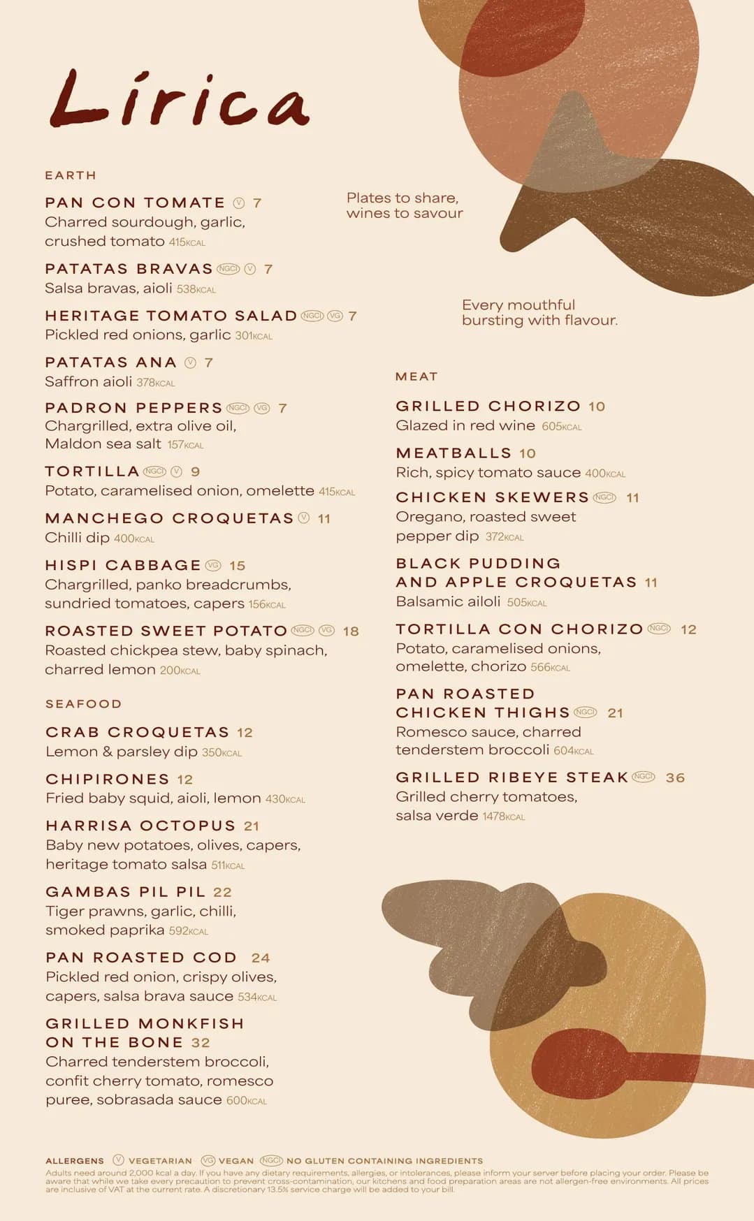 Lírica menu, page 3