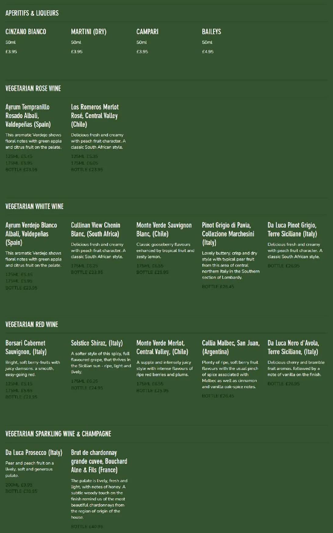 Sagar menu, page 10