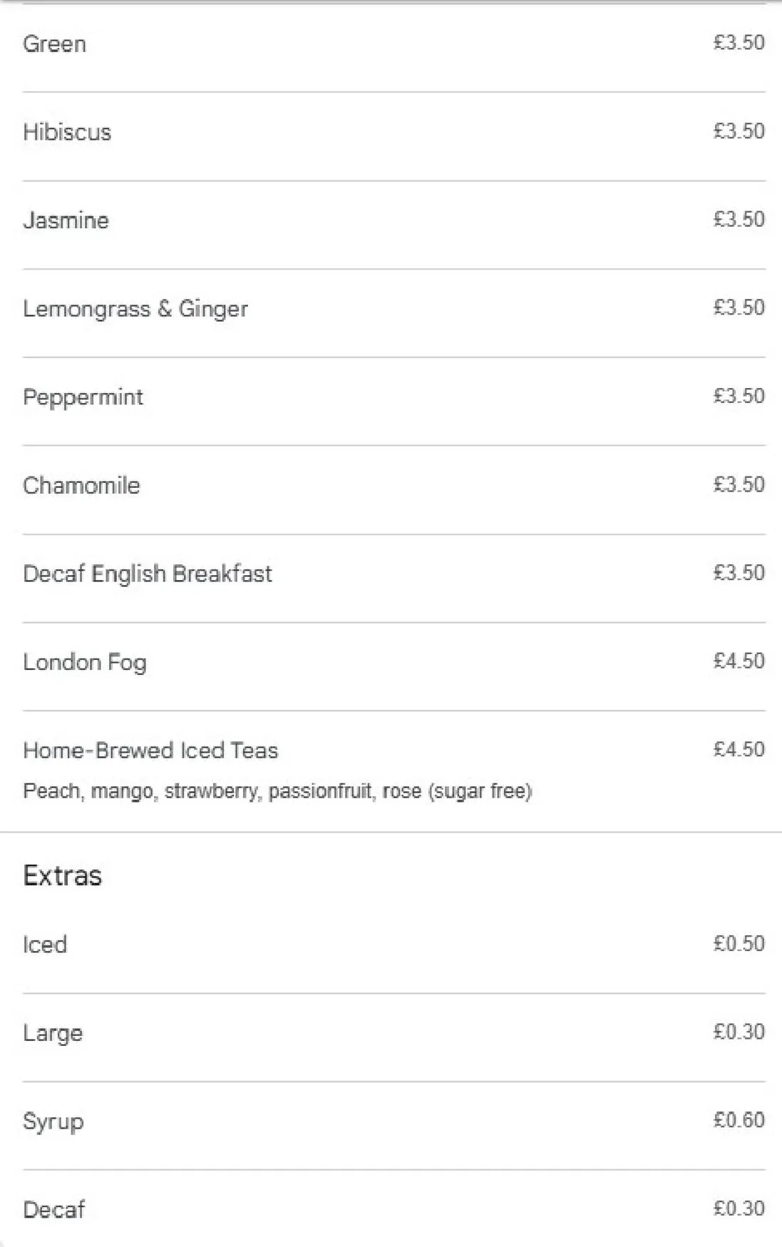 Kasa Café menu, page 4