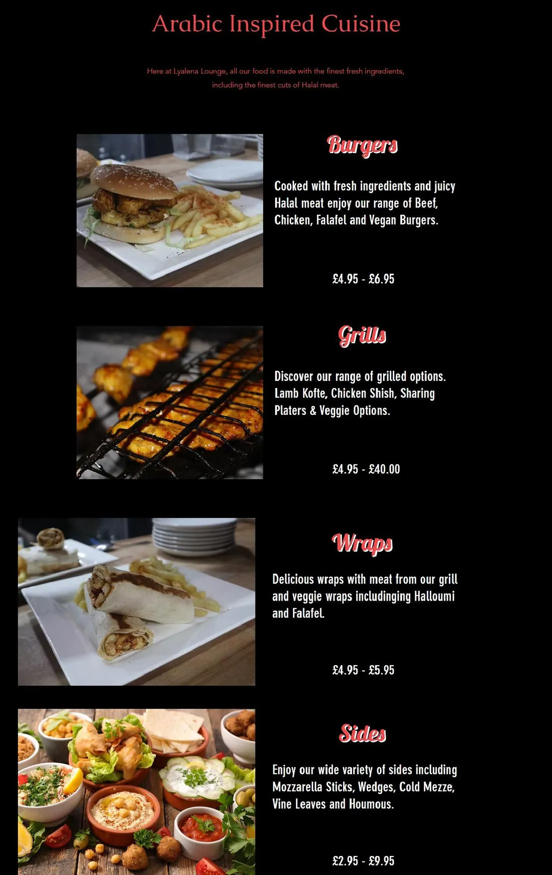 Lyalena Lounge menu, page 30
