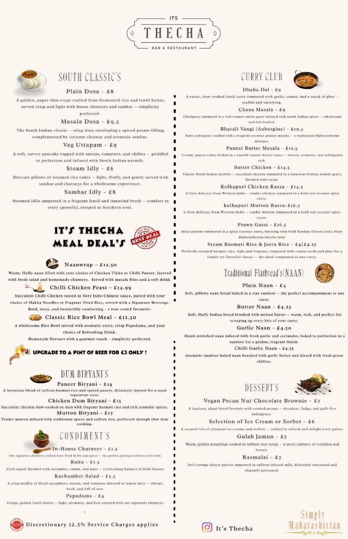 Its Thecha menu, page 1