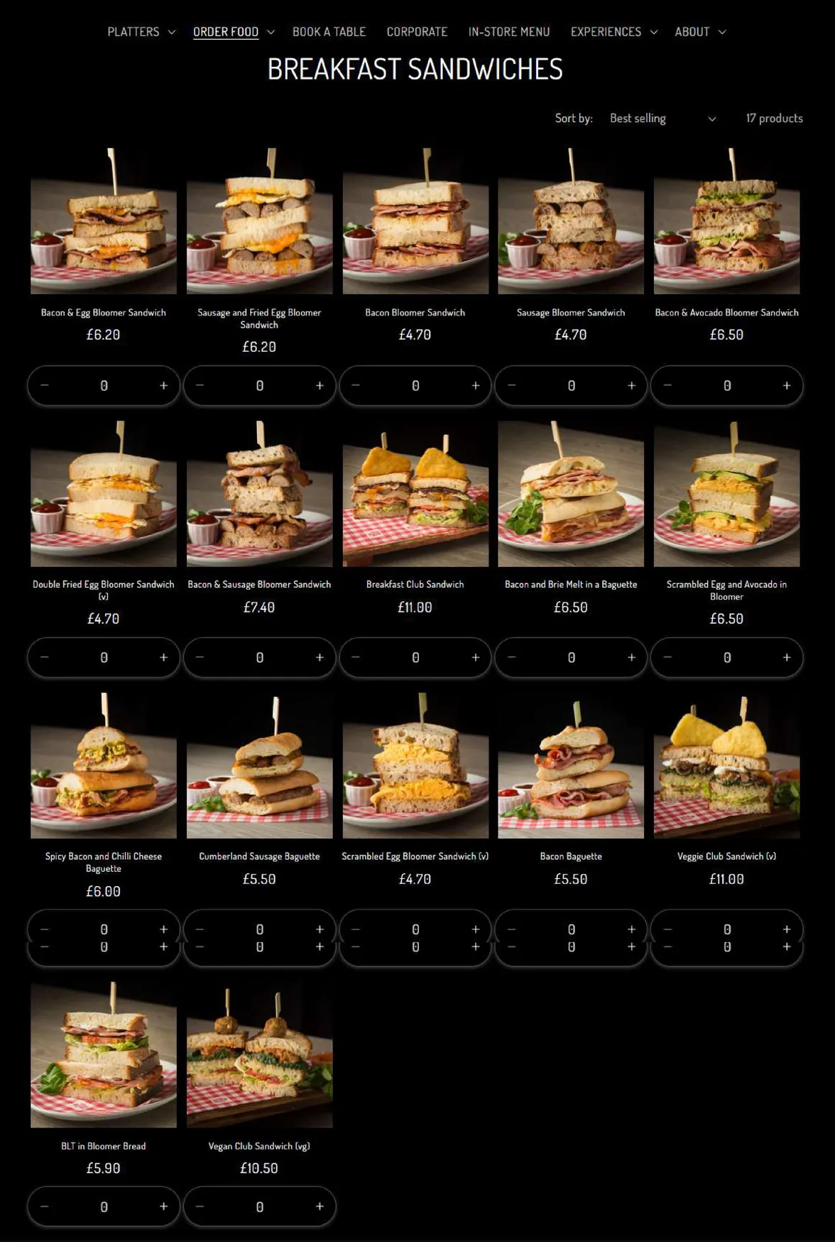 Polo Bar menu, page 2