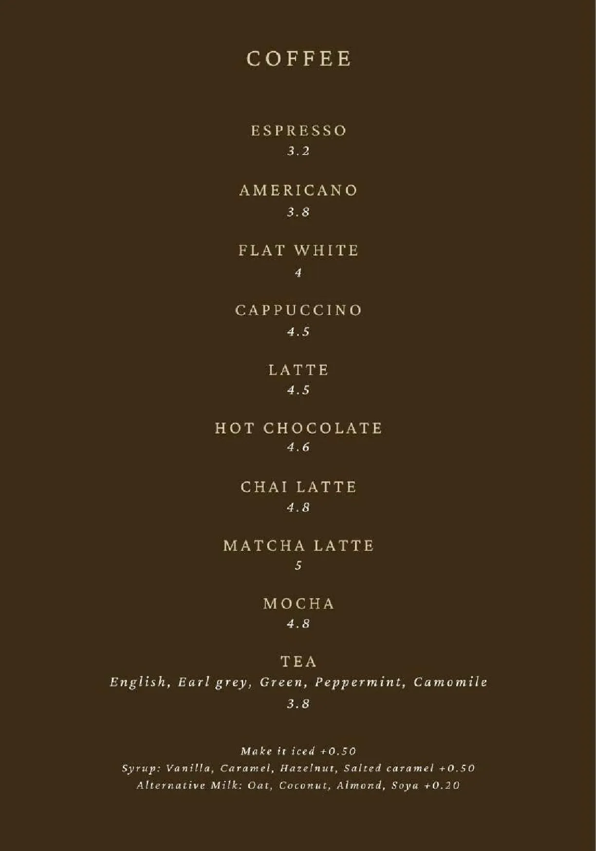 A Little Happiness menu, page 5