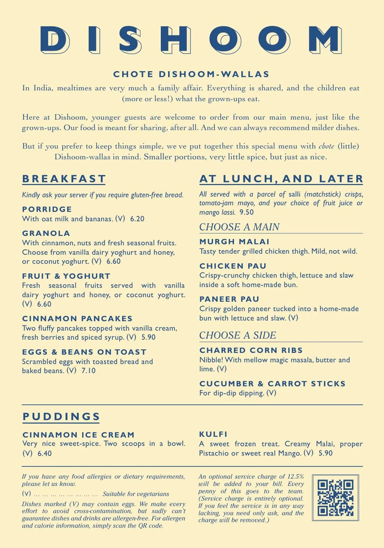 Dishoom Glasgow menu, page 3