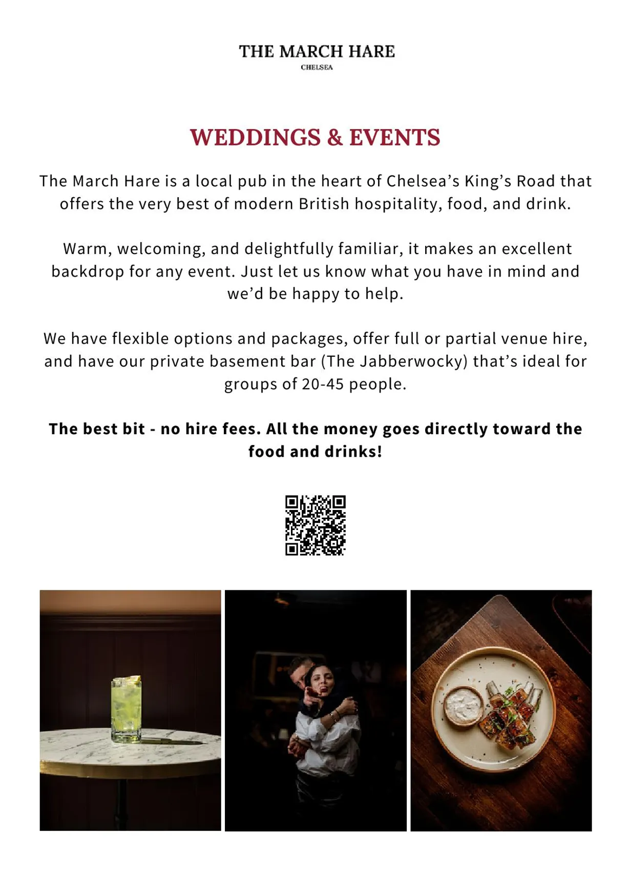 The March Hare menu, page 7