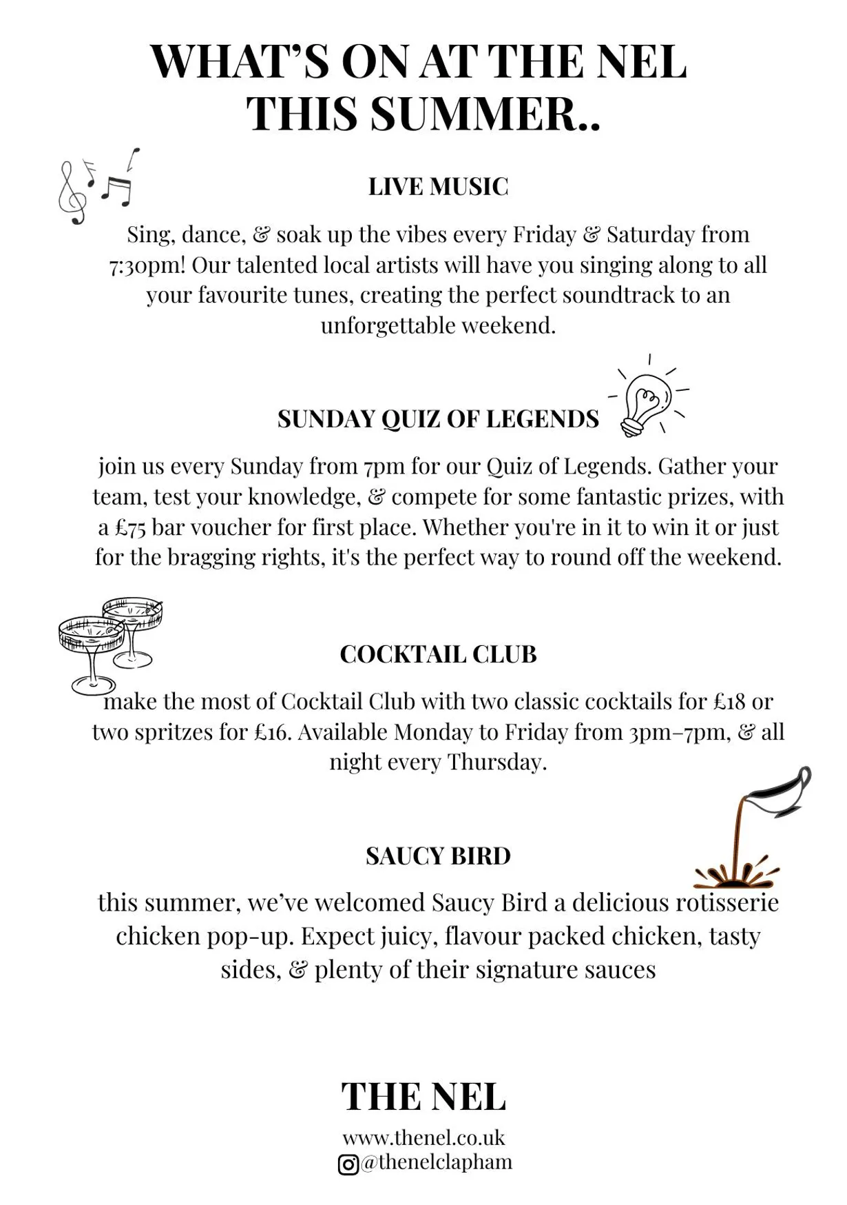The Nel menu, page 11