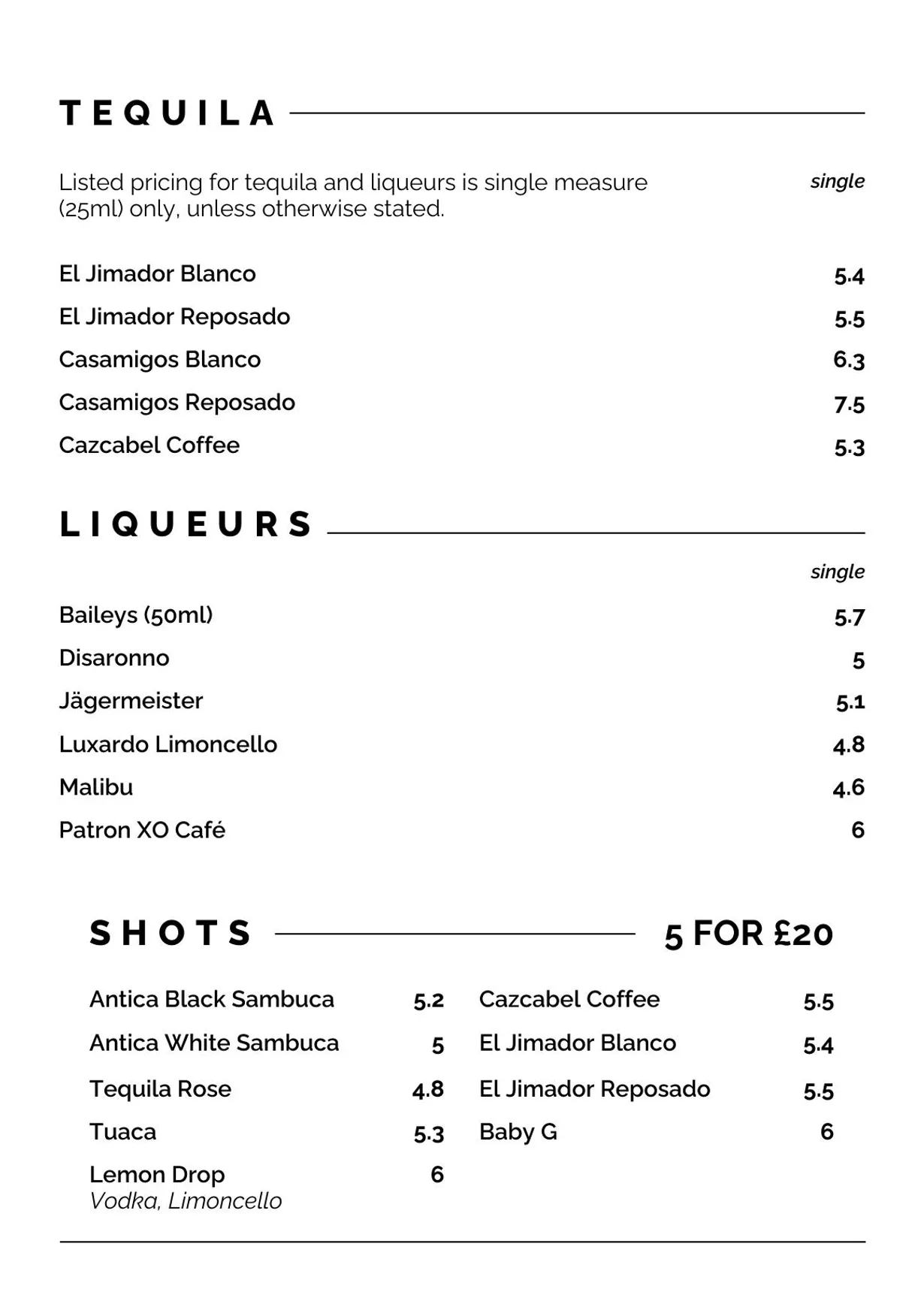 Knowles of Norwood menu, page 9