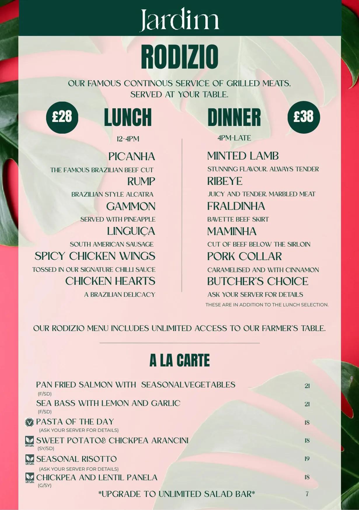 Jardim menu, page 13