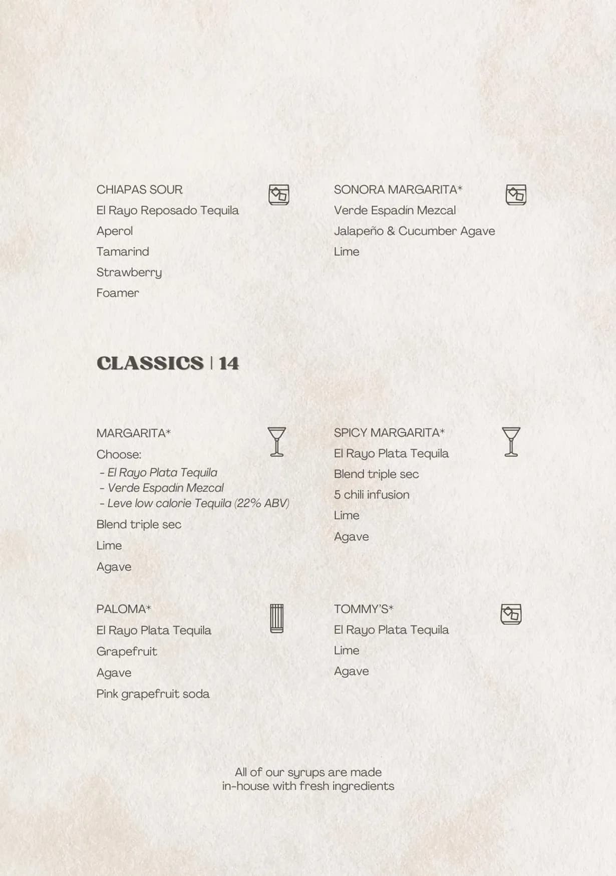 1910 Cantina menu, page 5
