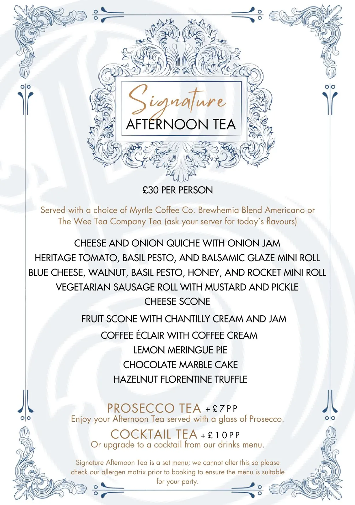 Brewhemia Caffé menu, page 1