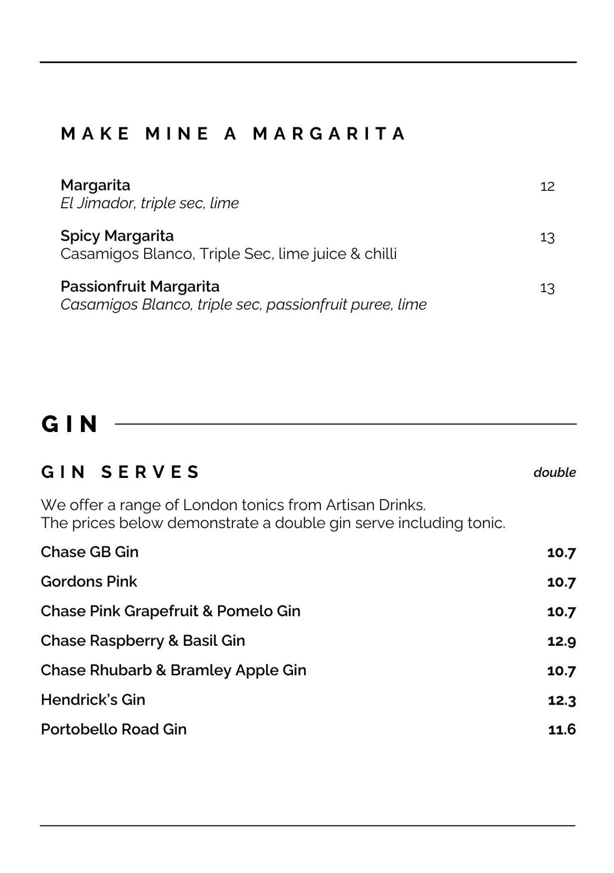 Knowles of Norwood menu, page 7