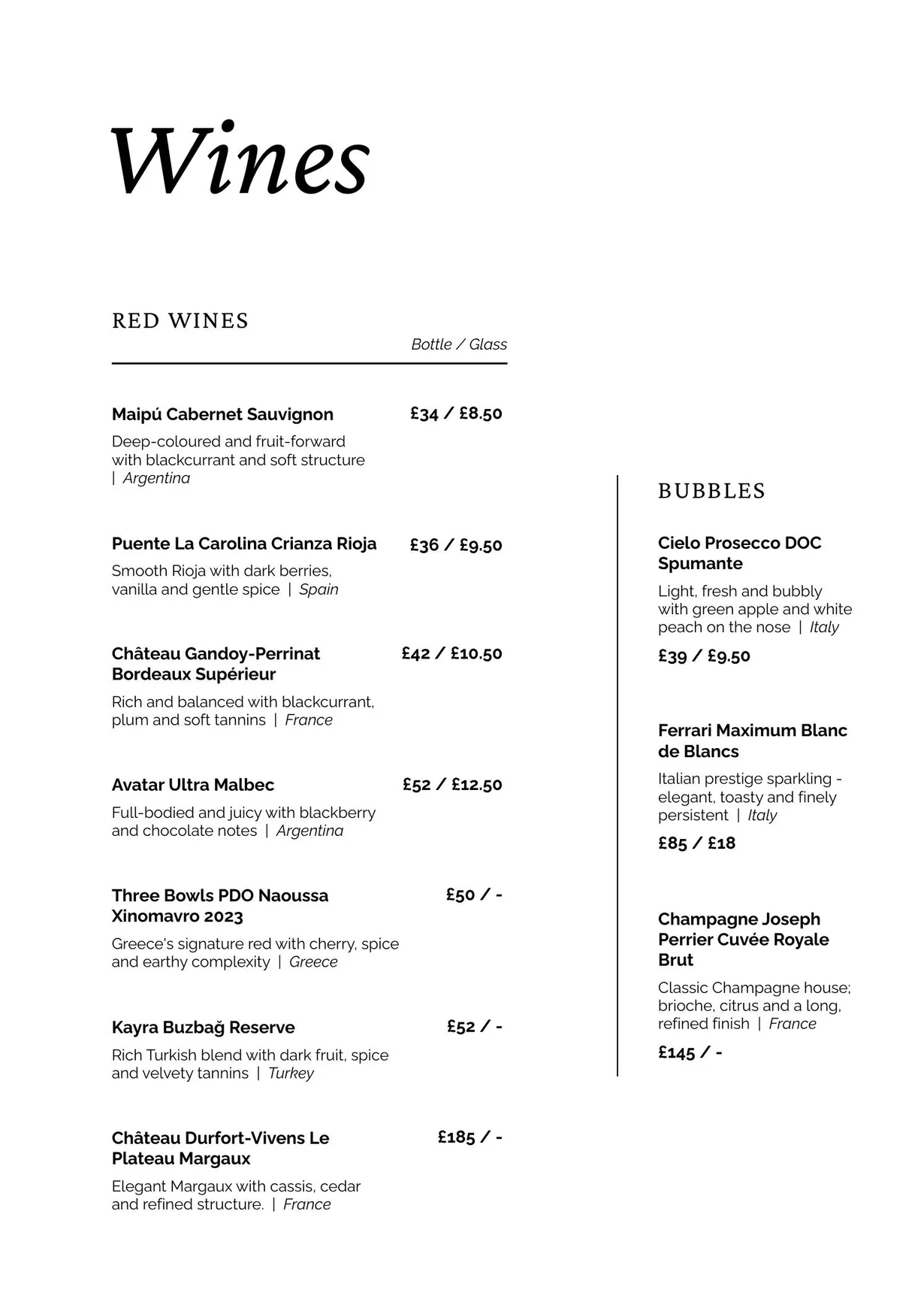 Elia menu, page 6