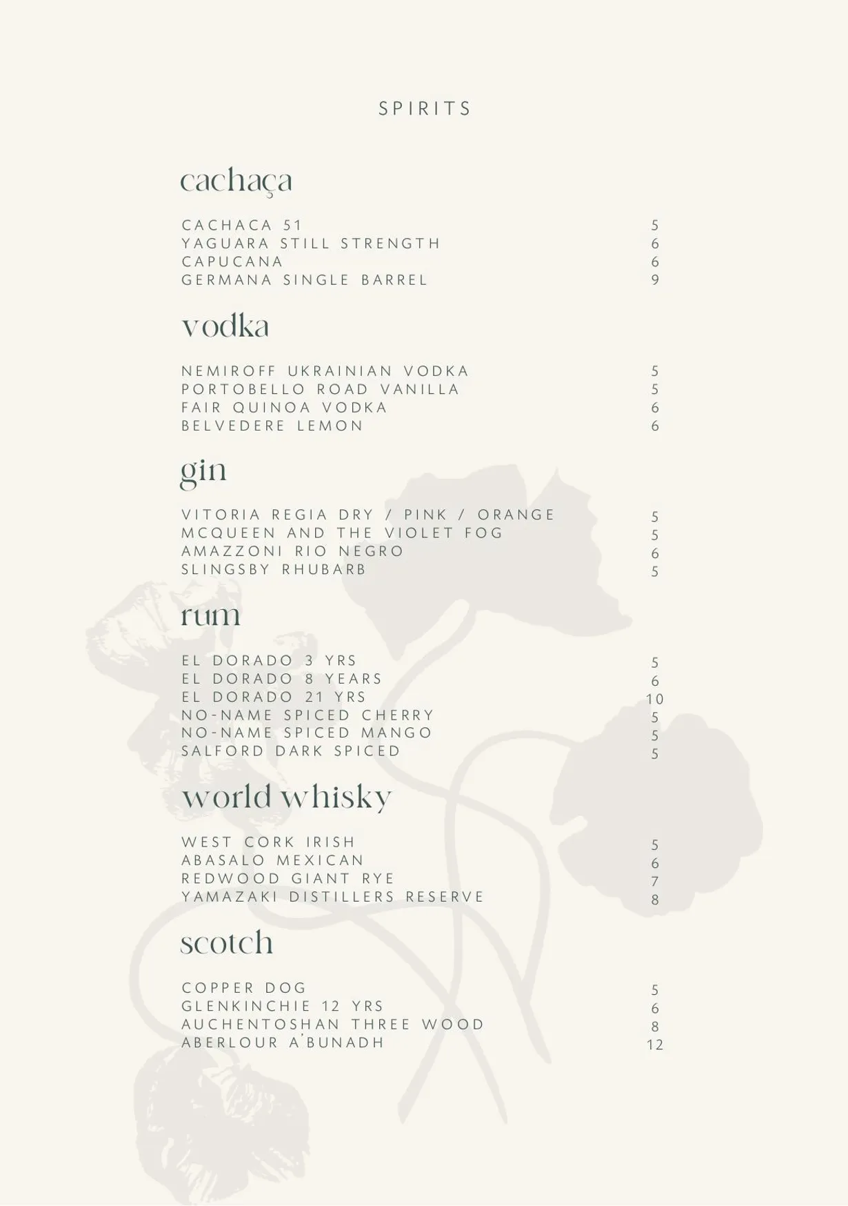 Jardim menu, page 11
