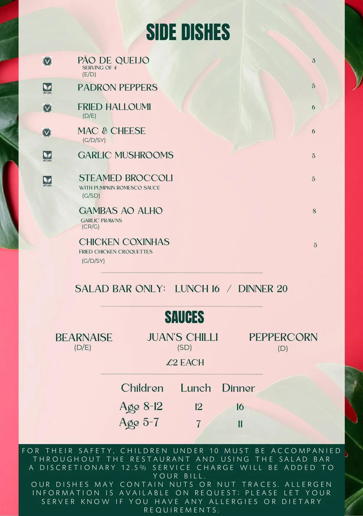Jardim menu, page 2