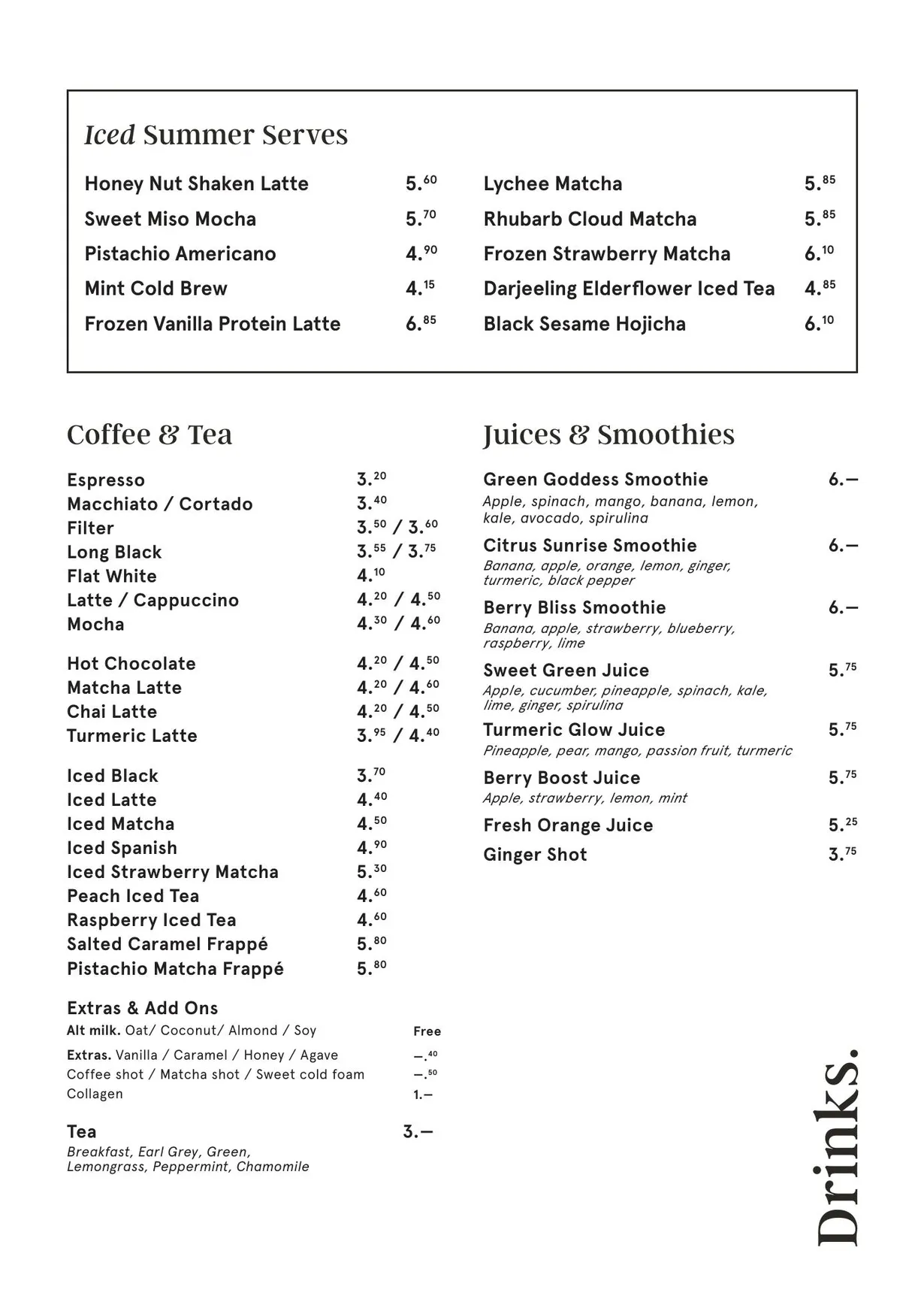 Grind menu, page 2