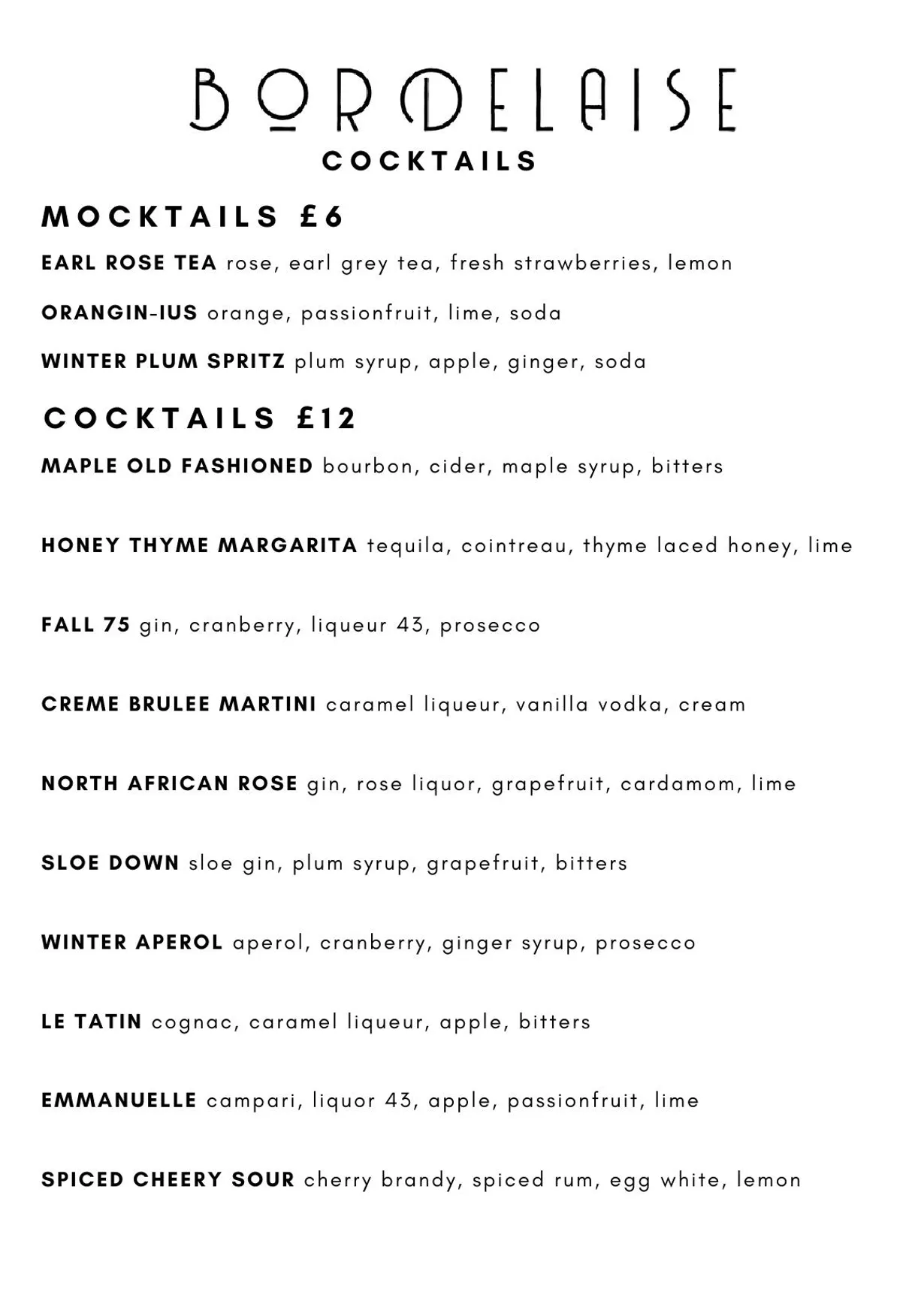 Bordelaise menu, page 4
