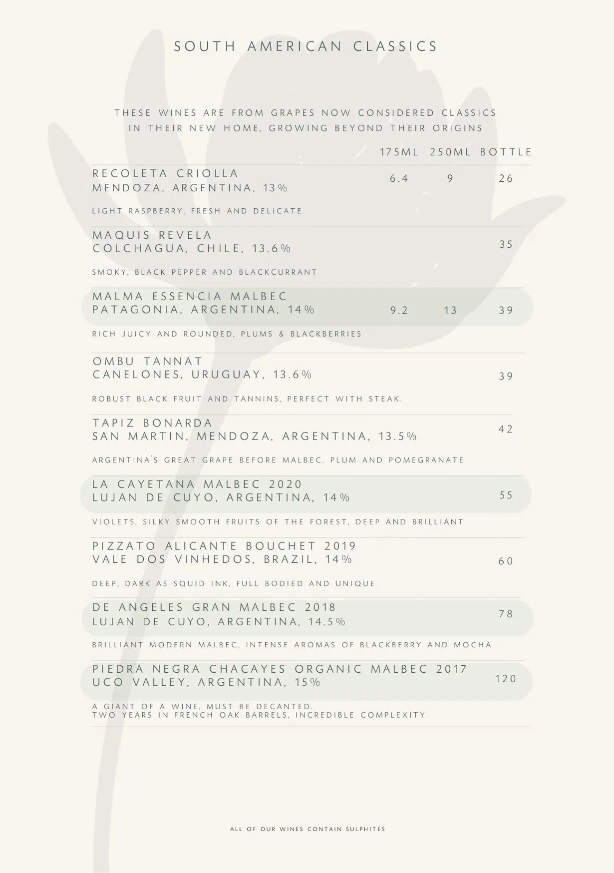 Jardim menu, page 6