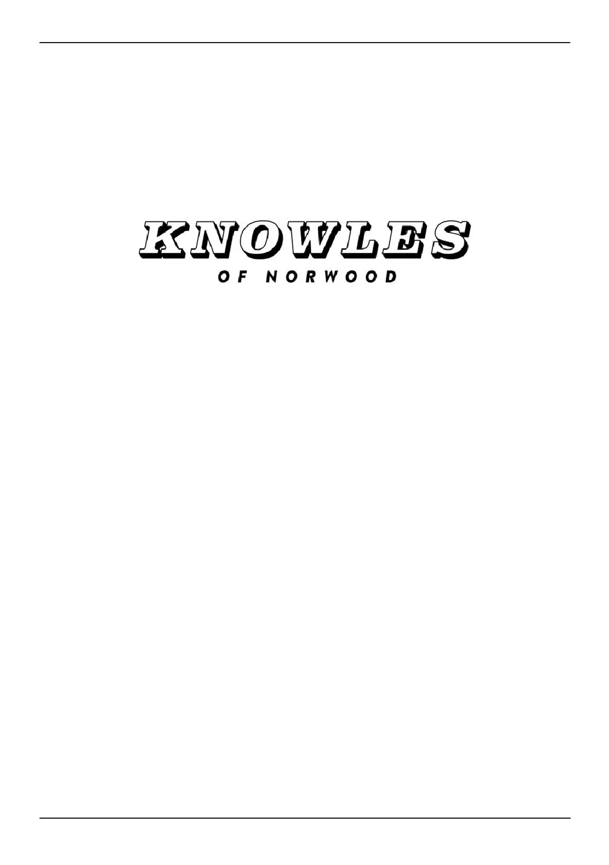 Knowles of Norwood menu, page 3