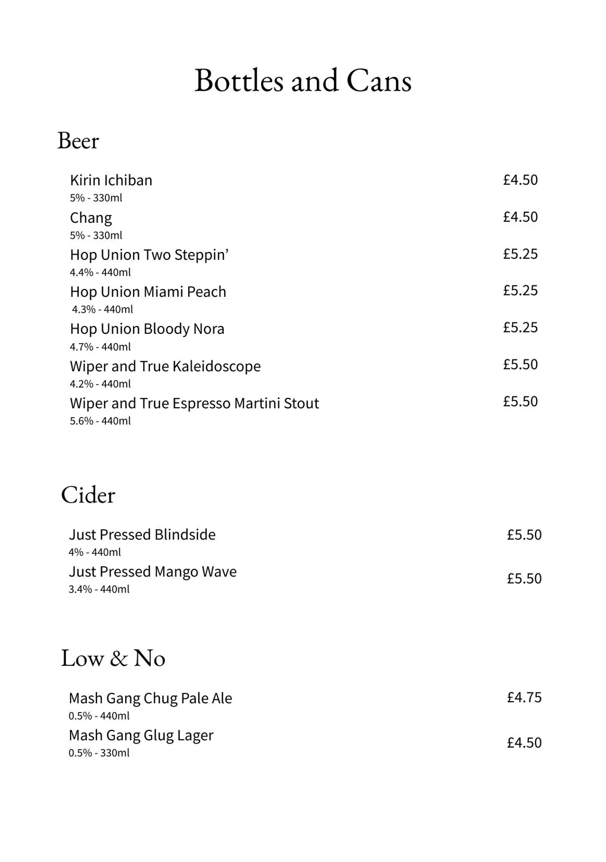 Feather menu, page 7
