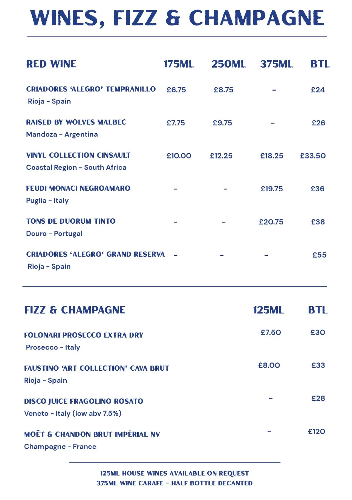 La Finca Eivissa menu, page 9