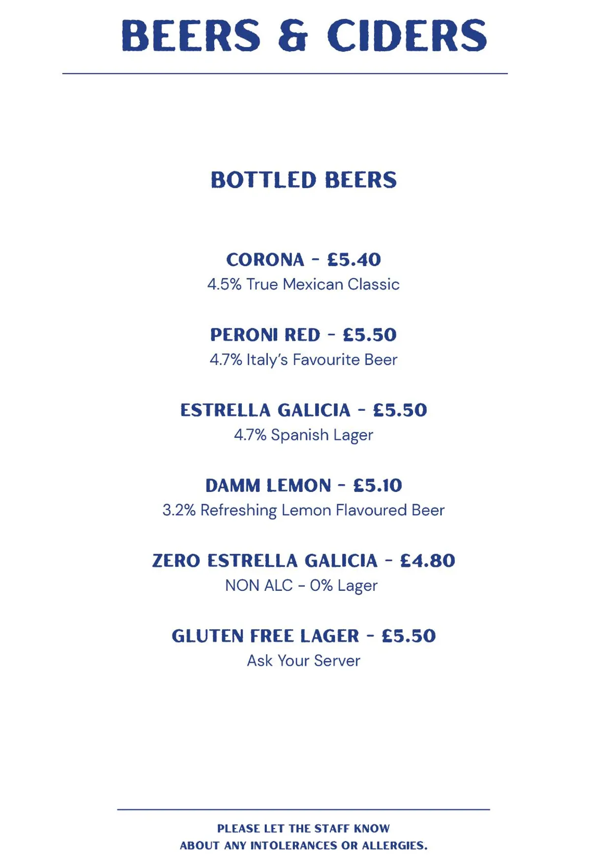La Finca Eivissa menu, page 11