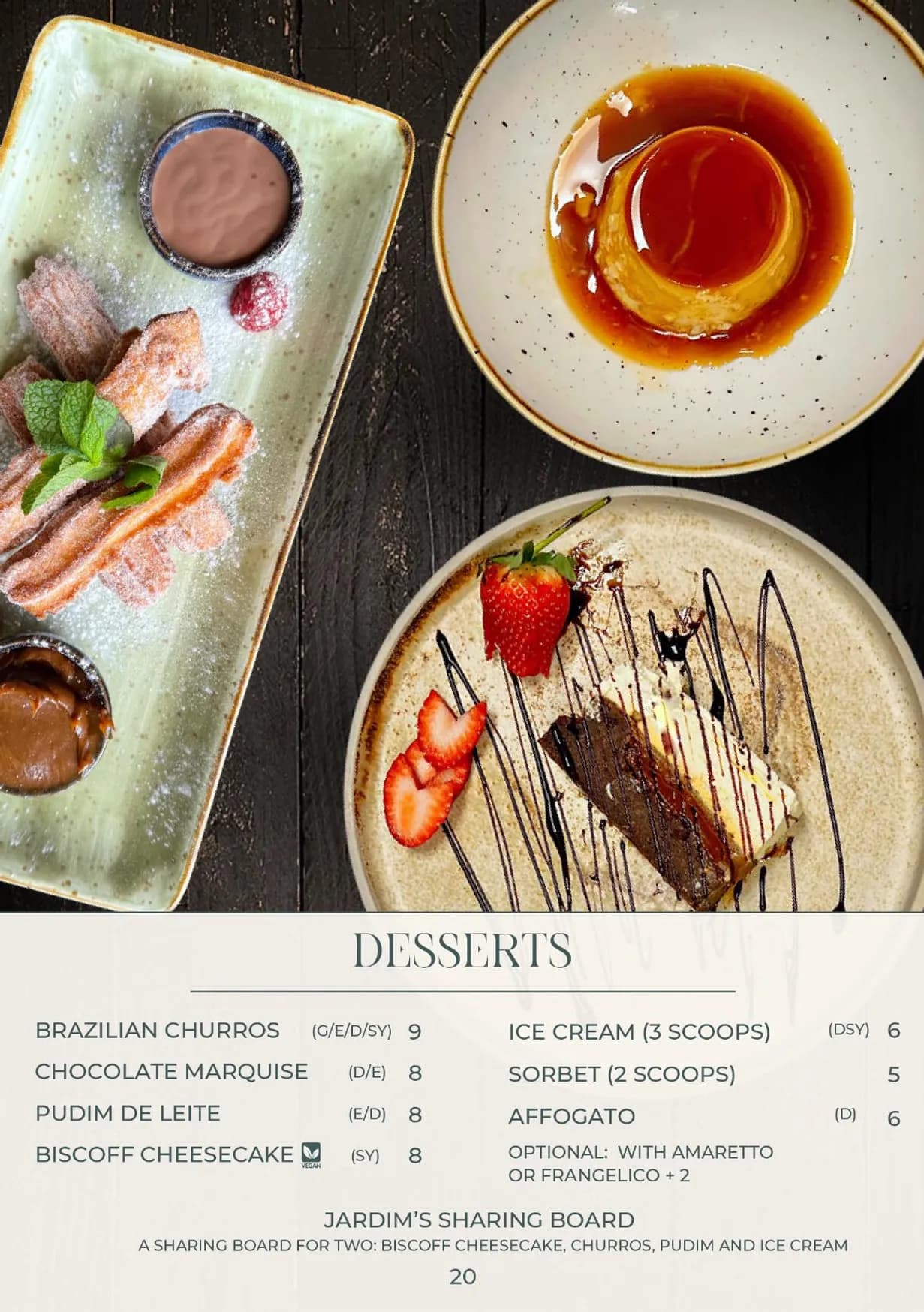 Jardim menu, page 3