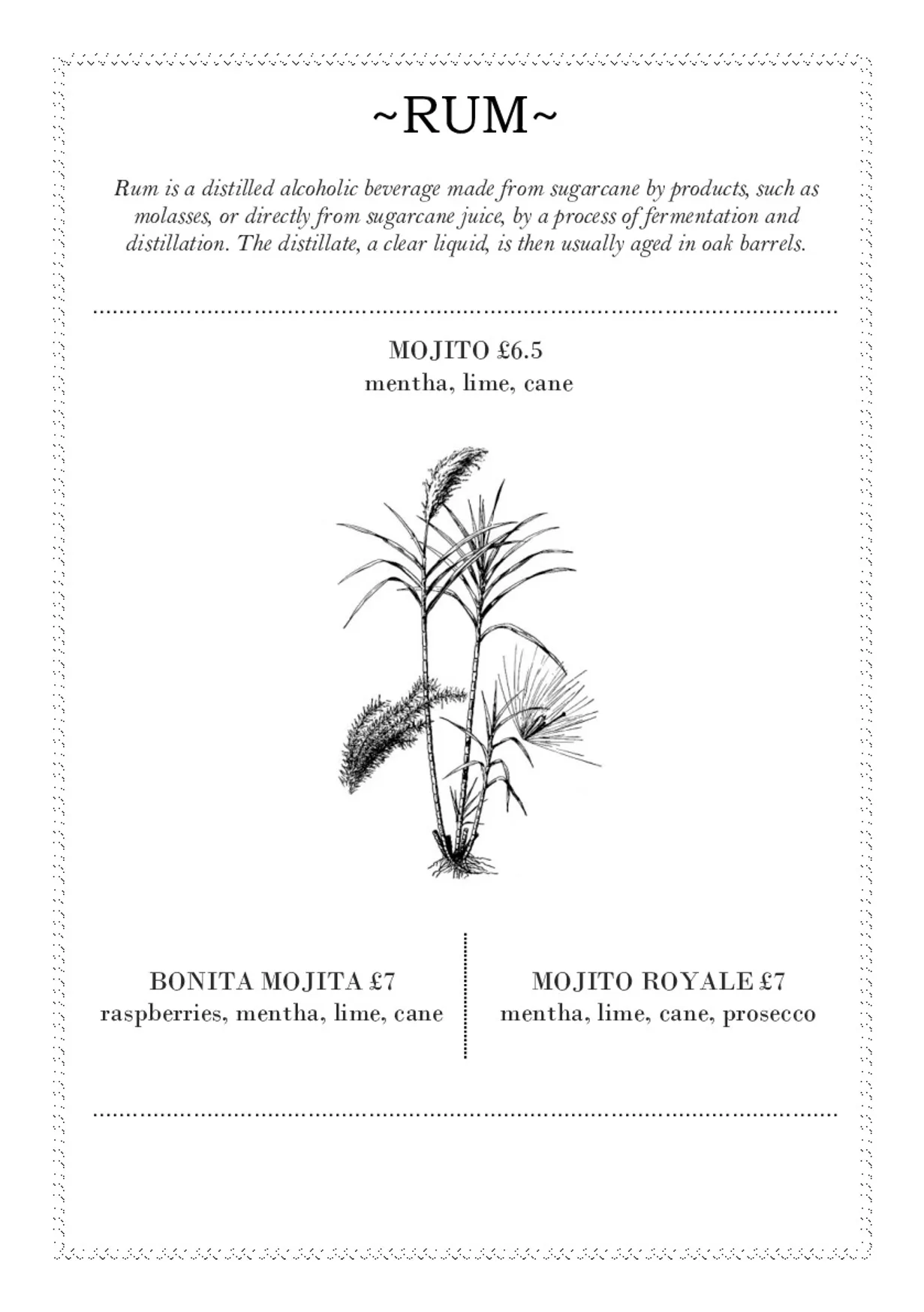 Time & Beef menu, page 3