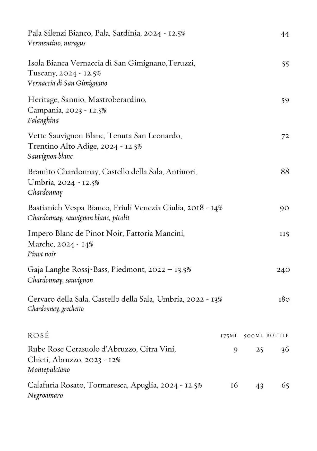 Osteria Locatelli menu, page 8