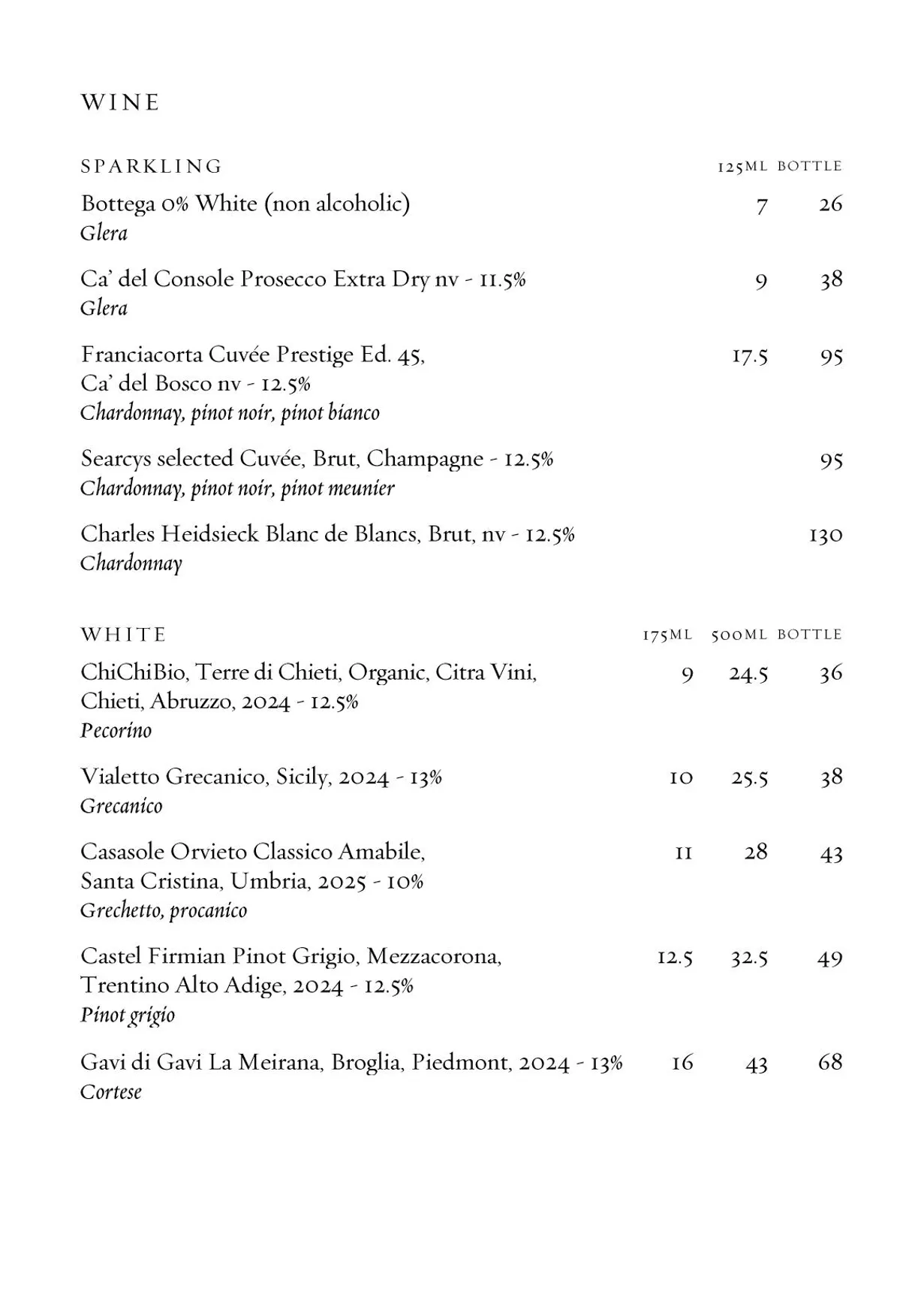 Osteria Locatelli menu, page 7