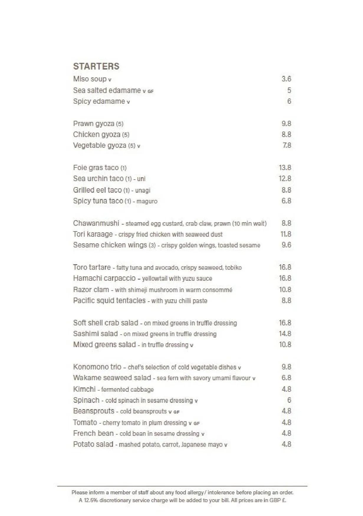 Yamatora menu, page 4