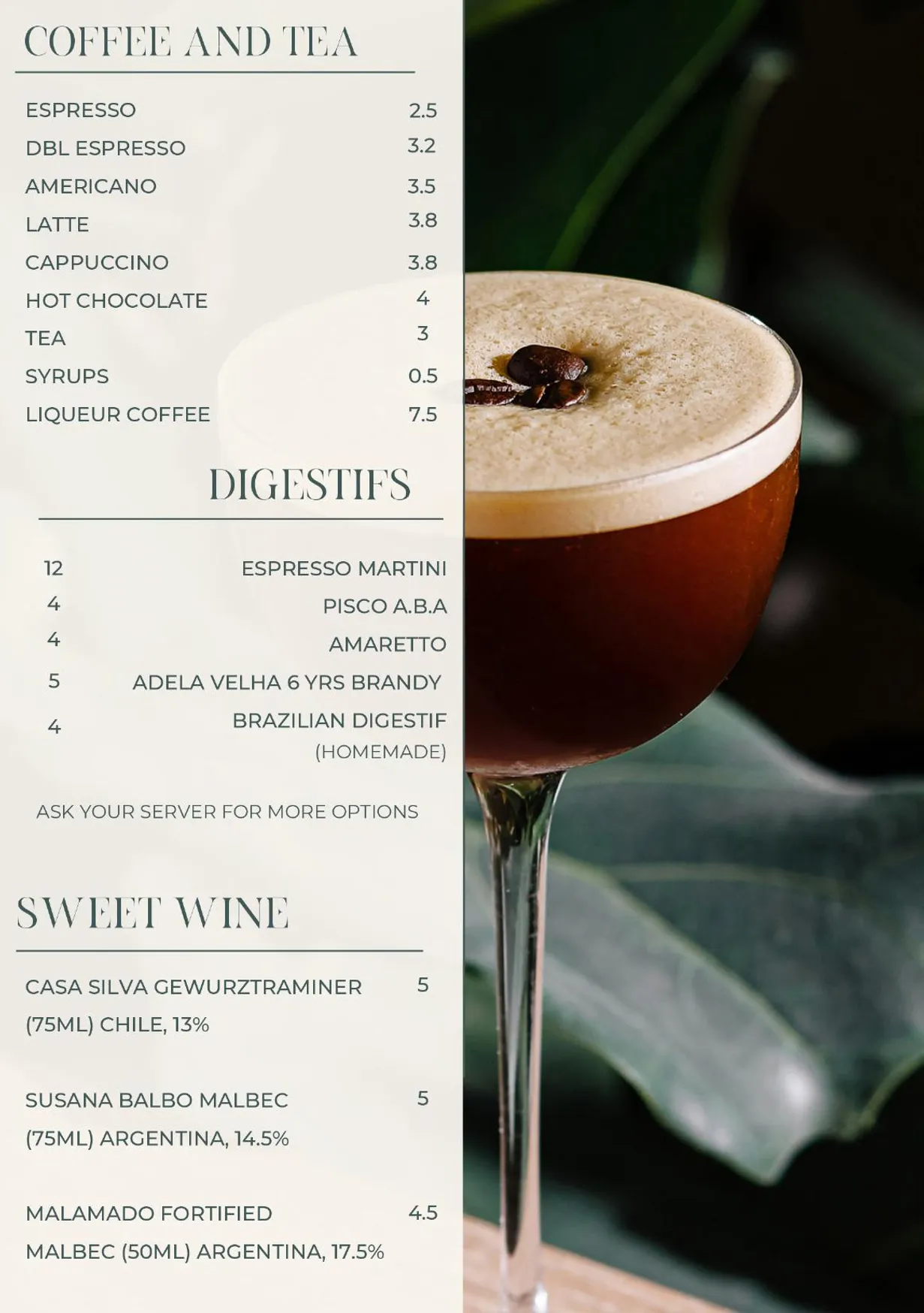 Jardim menu, page 4