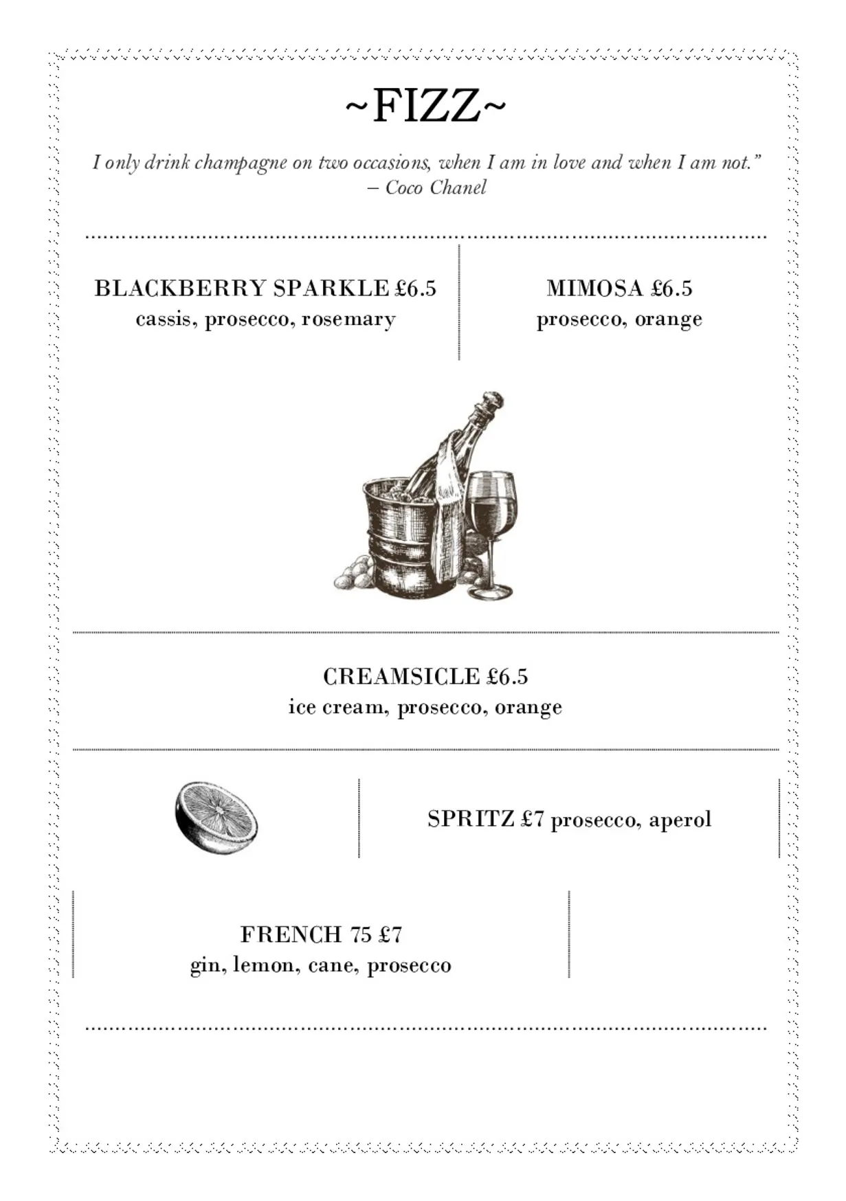Time & Beef menu, page 11