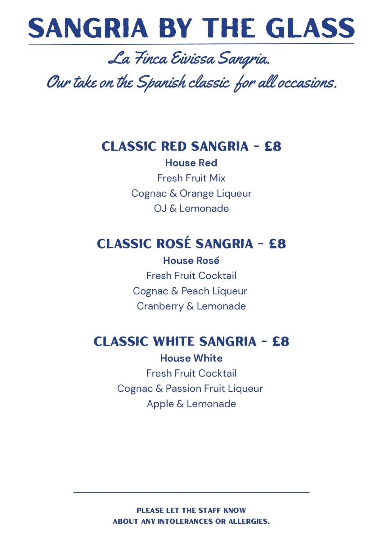 La Finca Eivissa menu, page 12