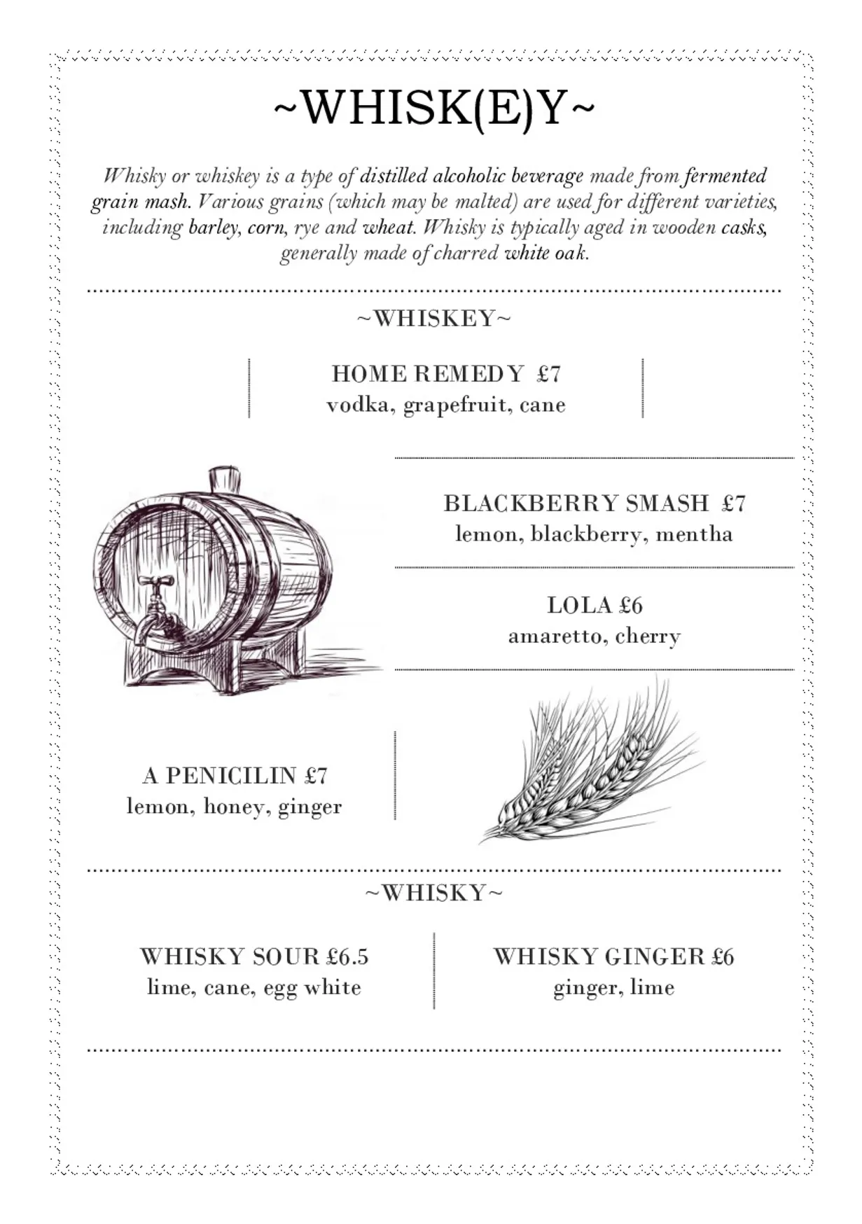 Time & Beef menu, page 9