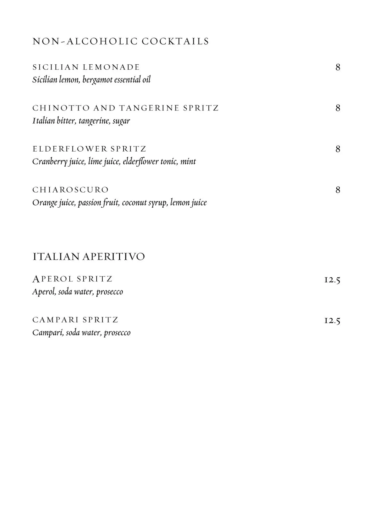 Osteria Locatelli menu, page 5