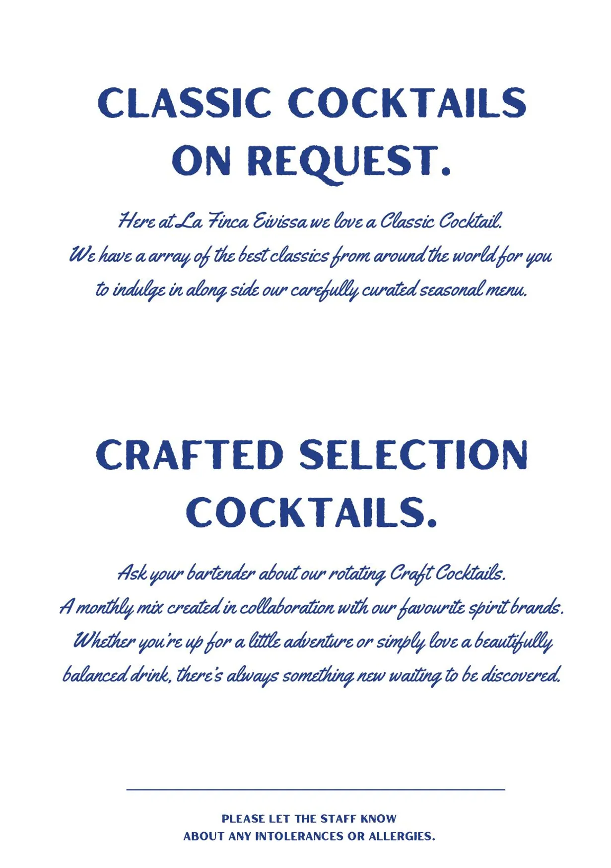 La Finca Eivissa menu, page 13