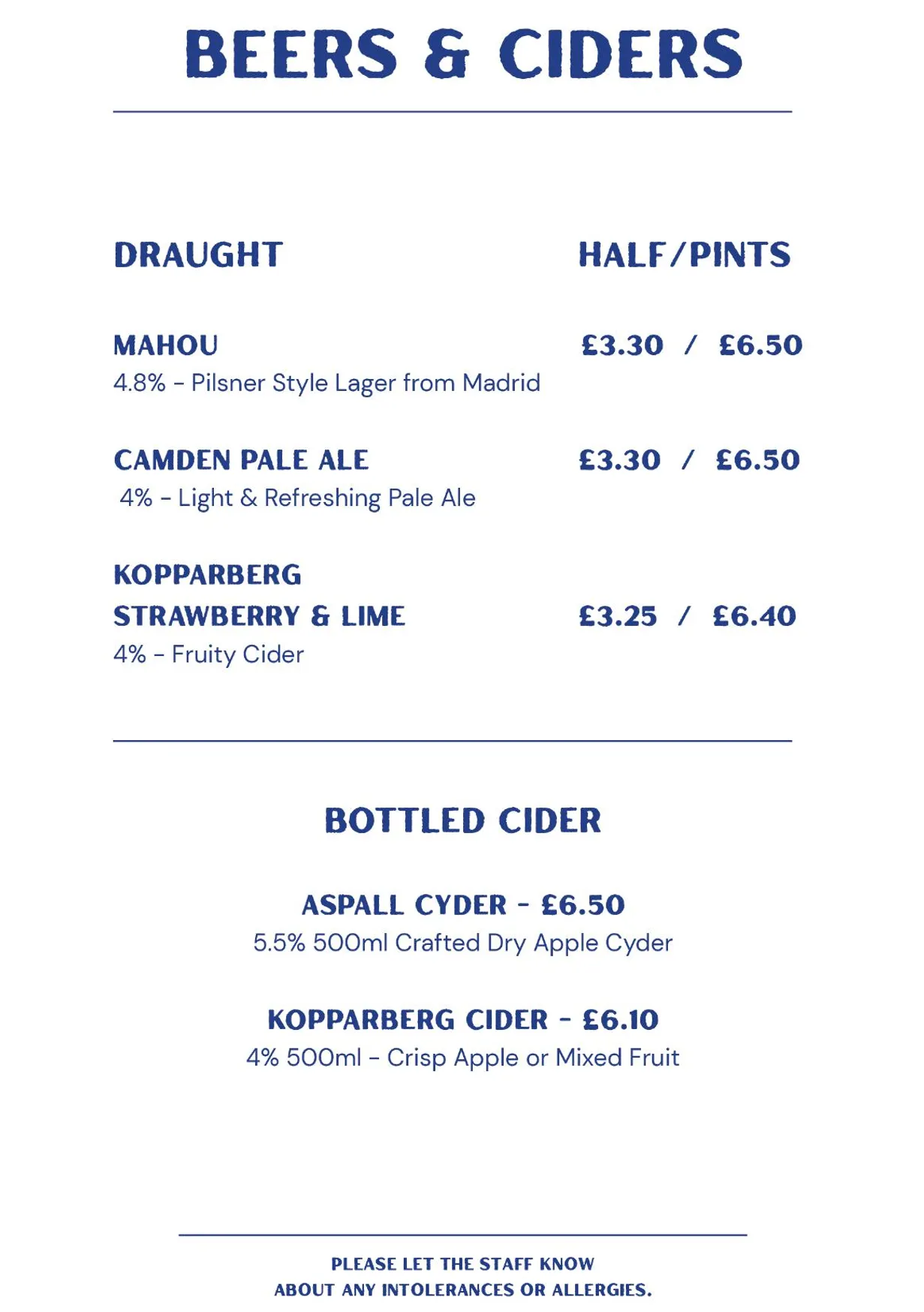 La Finca Eivissa menu, page 10