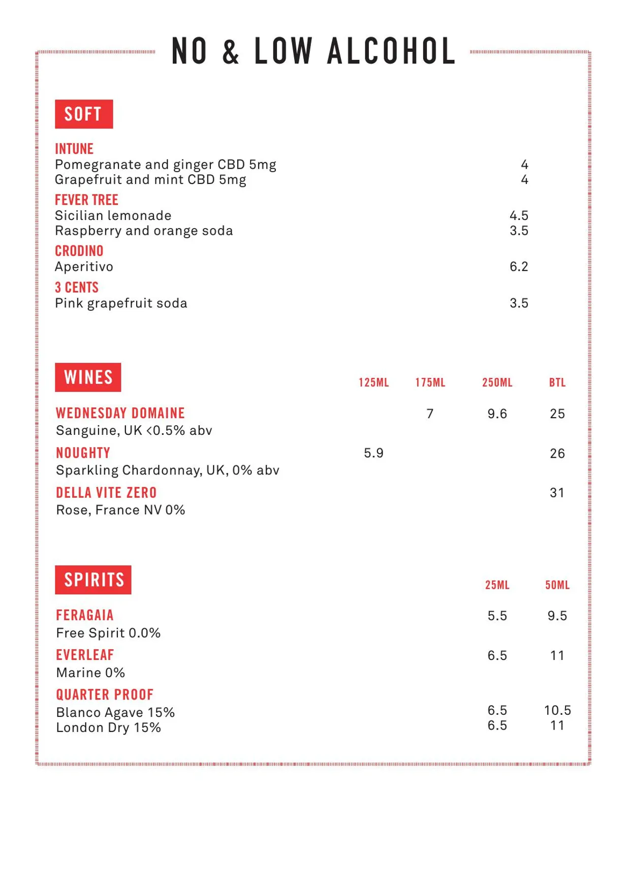 Long Arm Brewery & Tap Room menu, page 4