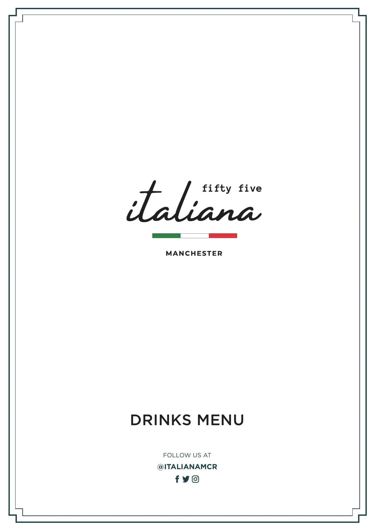 Italiana Fifty Five Liverpool Road menu, page 9