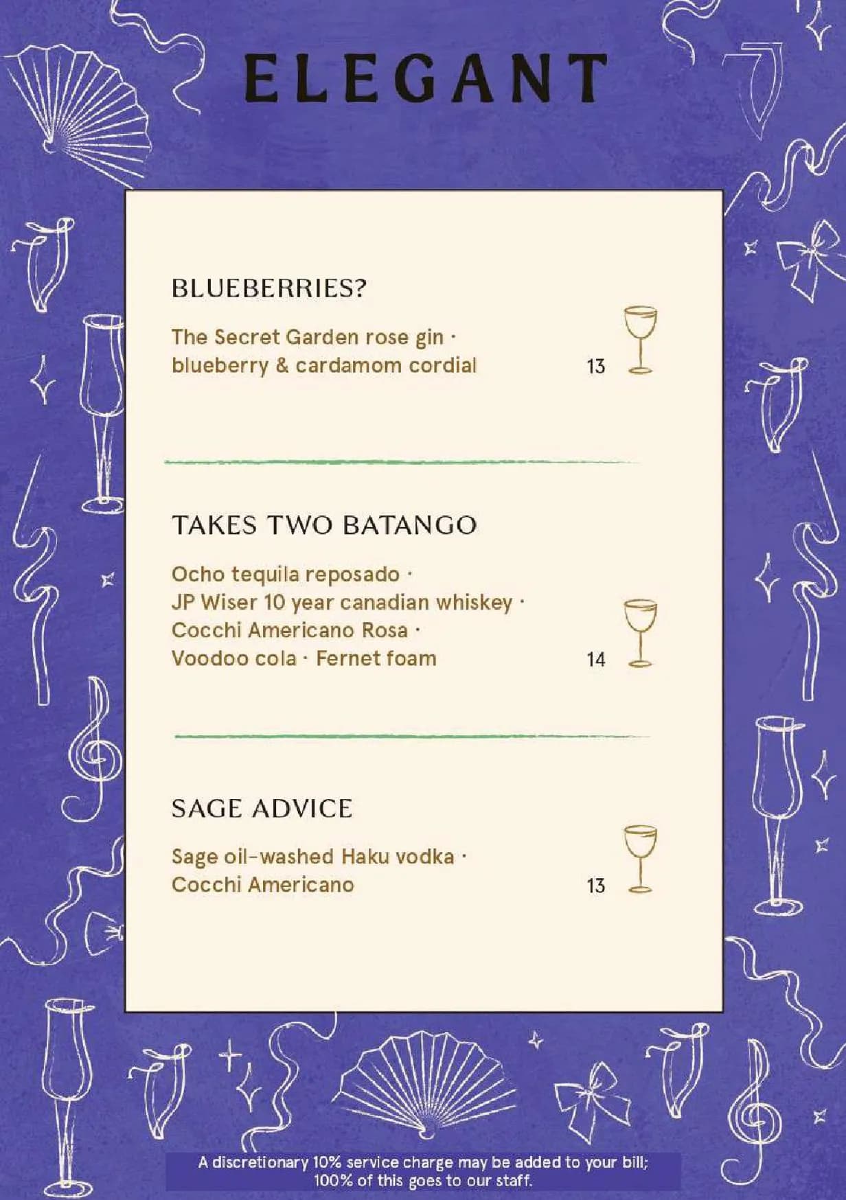 The Voodoo Rooms menu, page 7