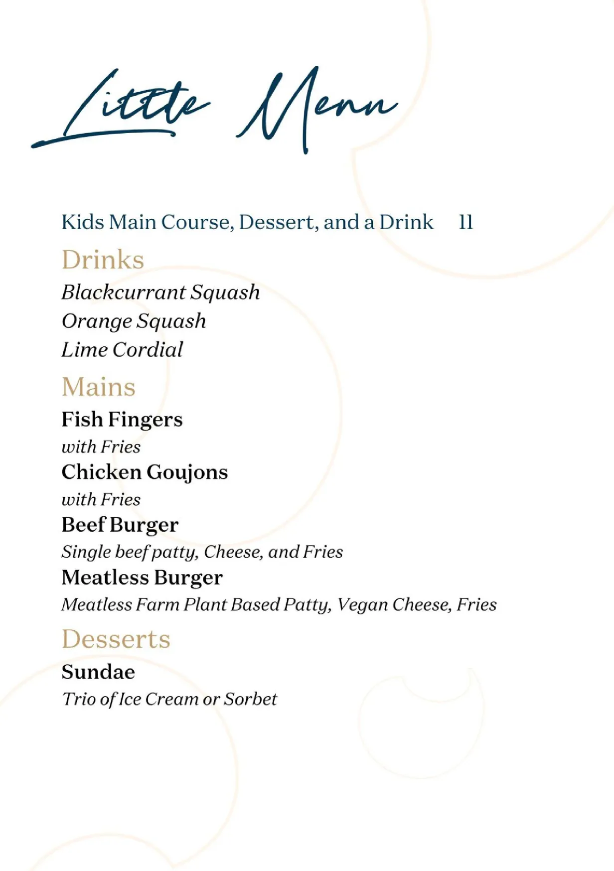 The Orator menu, page 5